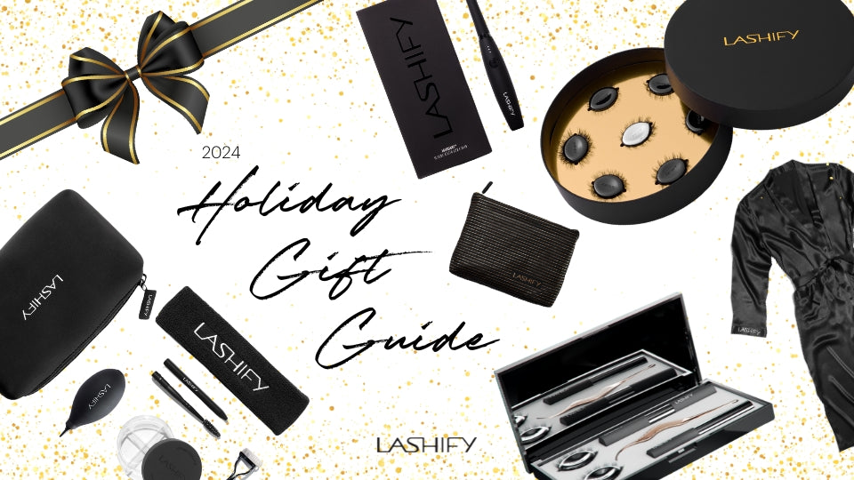 Lashify 2024 holiday gifts including the Control Kit, Pre-Cleanse and Melt Away