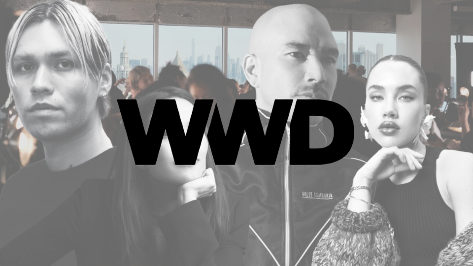 Backstage hair, nail and makeup artists preparing models at New York Fashion Week