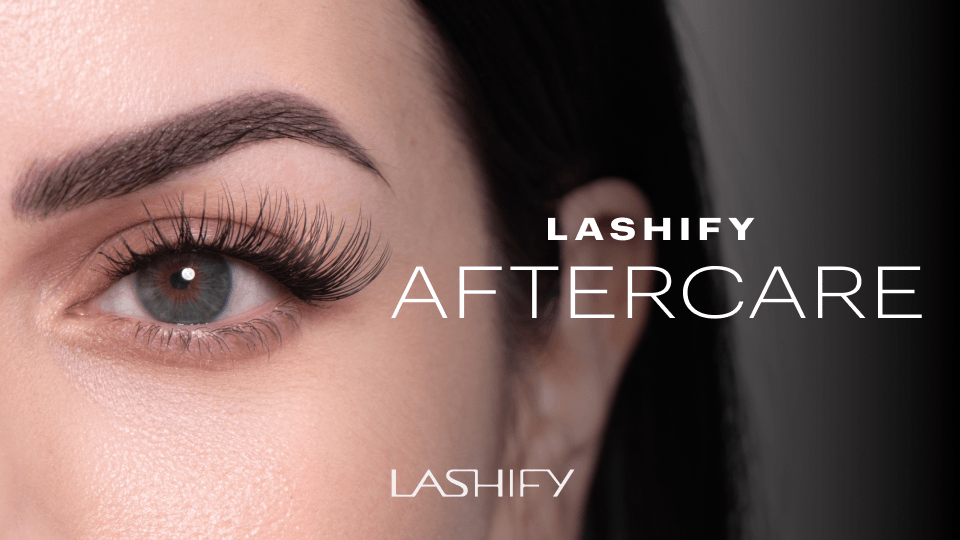 Lashify Control Kit with lashes and aftercare essentials laid out