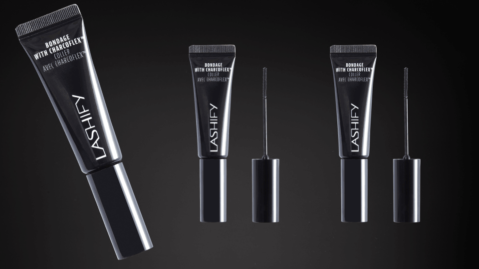 Lashify founder Sahara Lotti holding Bondage, the best-selling lash bond