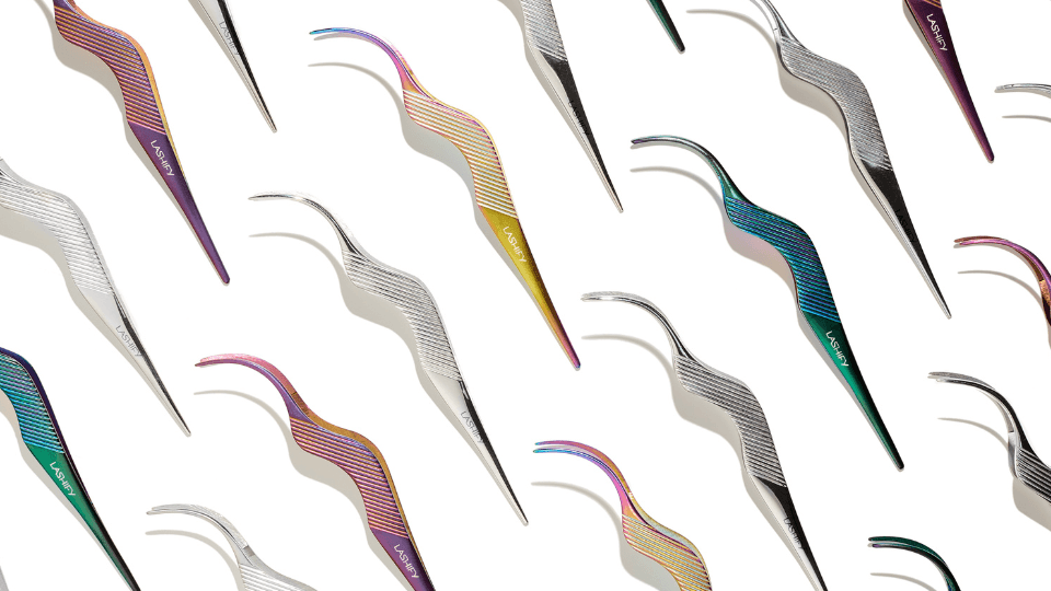 Lashify Fuse Control Wand collection displayed in a lineup of ergonomic lash applicator finishes