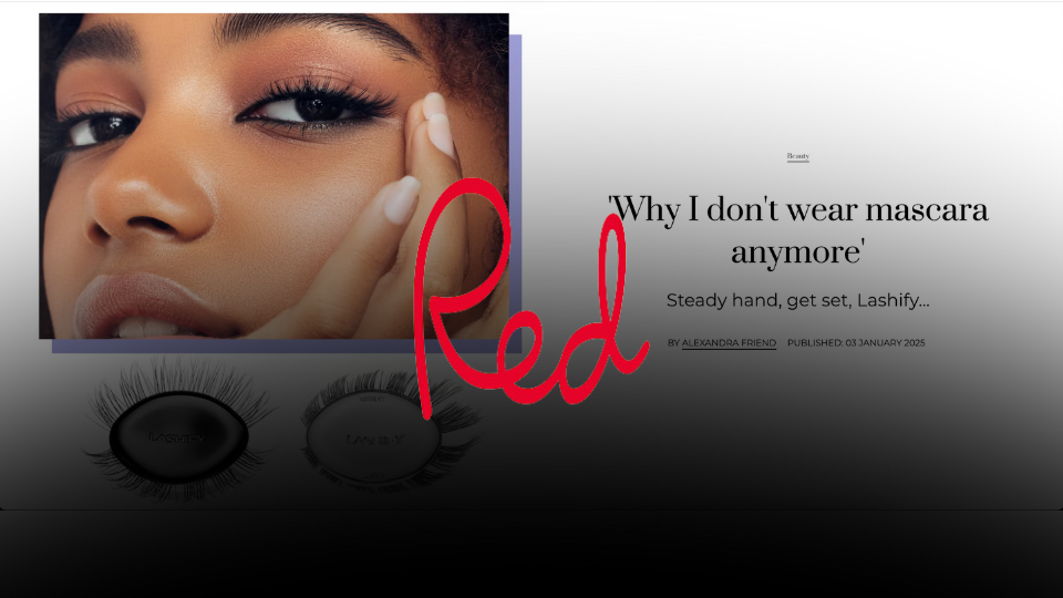 Natural-looking Lashify DIY eyelash extensions worn without mascara