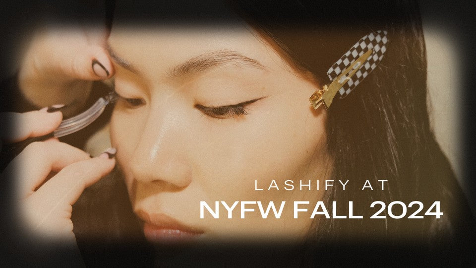 Runway model at the SIMKHAI Spring/Summer 2025 NYFW show wearing Lashify lashes