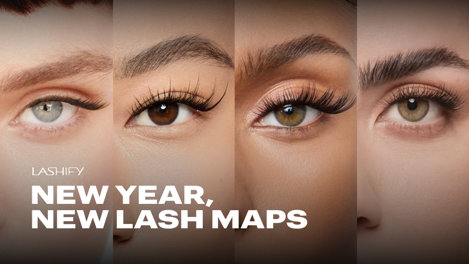 Assortment of Lashify Gossamer lash cartridges for building a new lash map