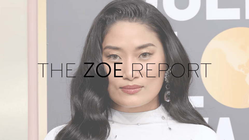 Celebrity at the 2023 Golden Globes with matching makeup and lash look