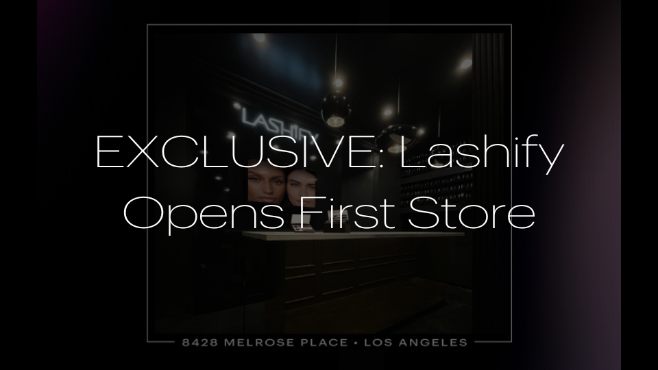 Interior of the first Lashify store on Melrose Place in Los Angeles
