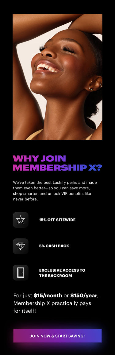 banner image showcasing the benefits of membership X such as 15% off sitewide, 5% cash back, and exclusive access to the backroom. Call to action button says to JOIN NOW & START SAVING INSTANTLY!