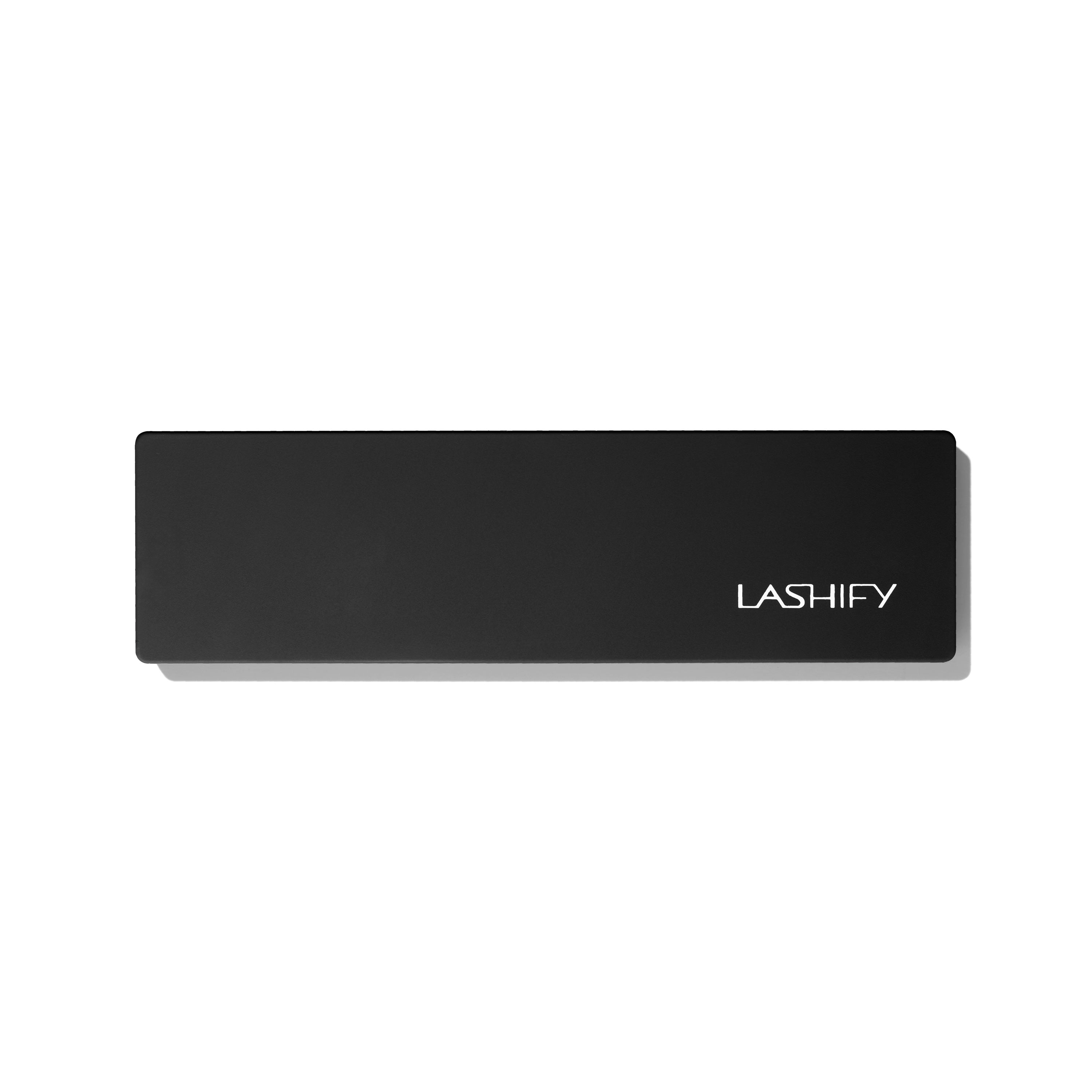 all, Black rectangular storage case with Lashify logo