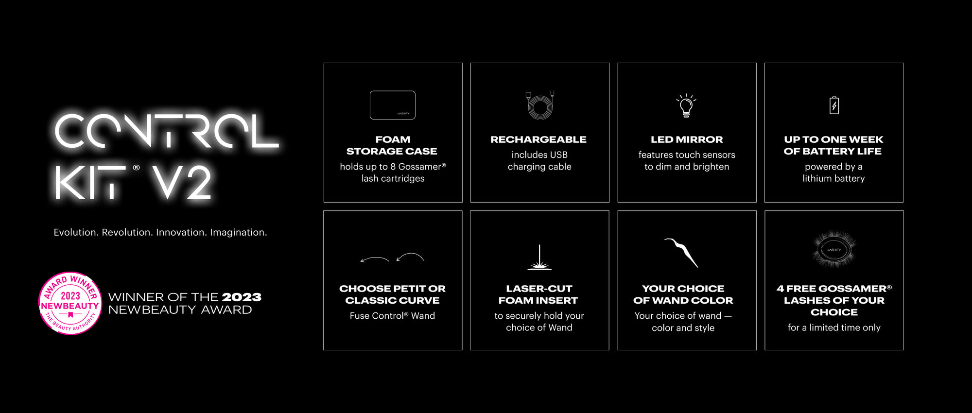 The Lashify LED Control Kit® for At Home Lash Extensions